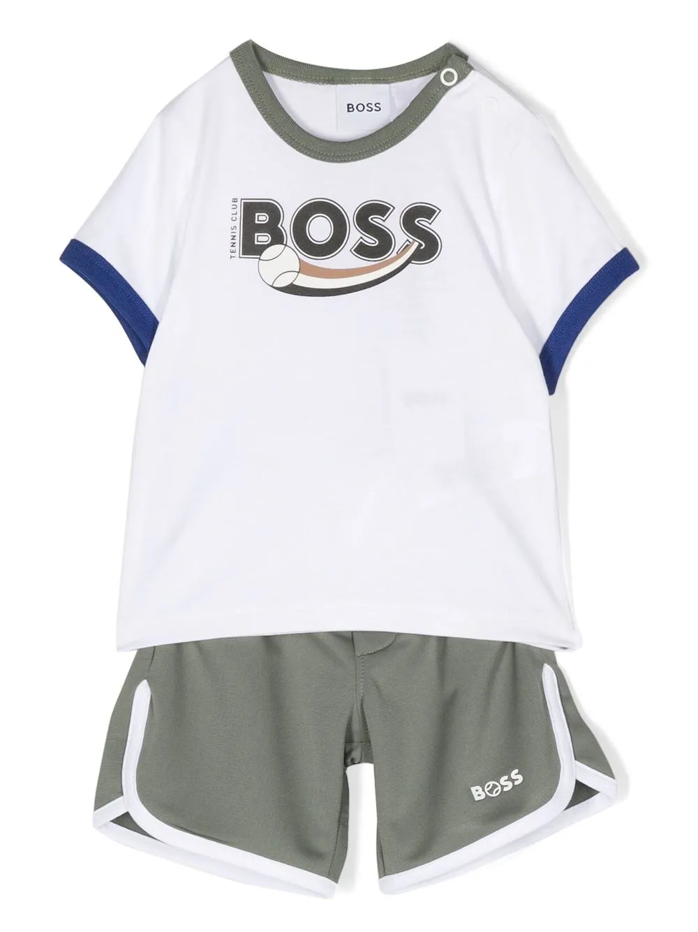 Bosswear Babies' Logo-print T-shirt & Shorts Set In White