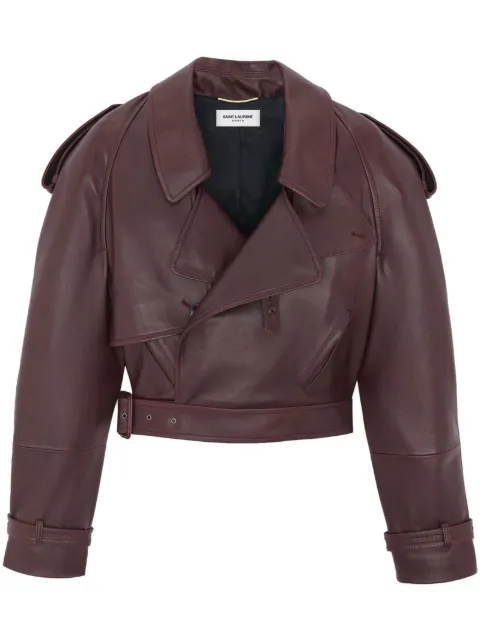 Saint Laurent クロップド レザージャケット