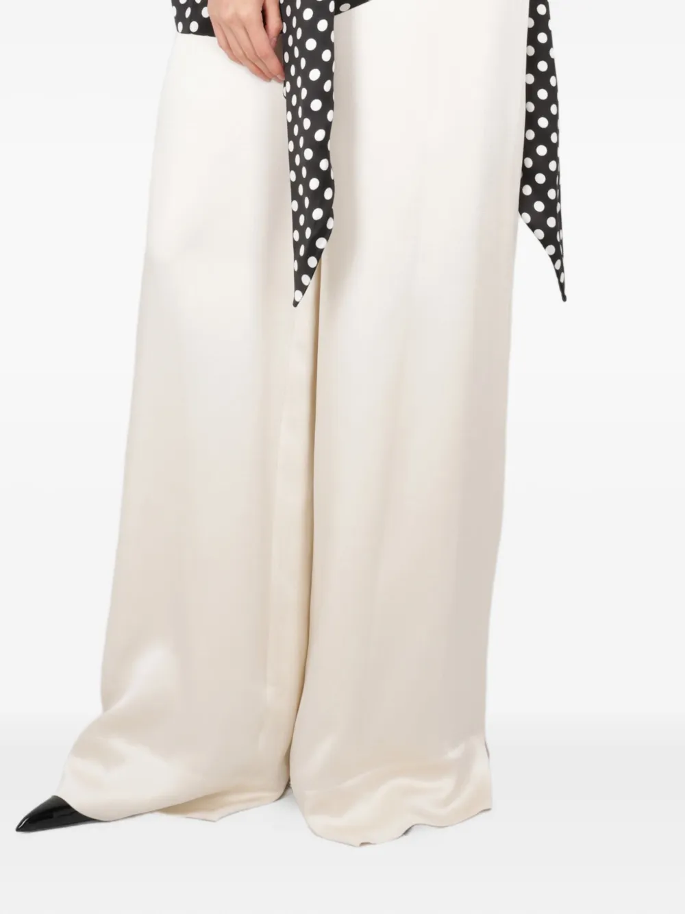 Saint Laurent high-waisted satin trousers | High Waisted Pants | Image 2