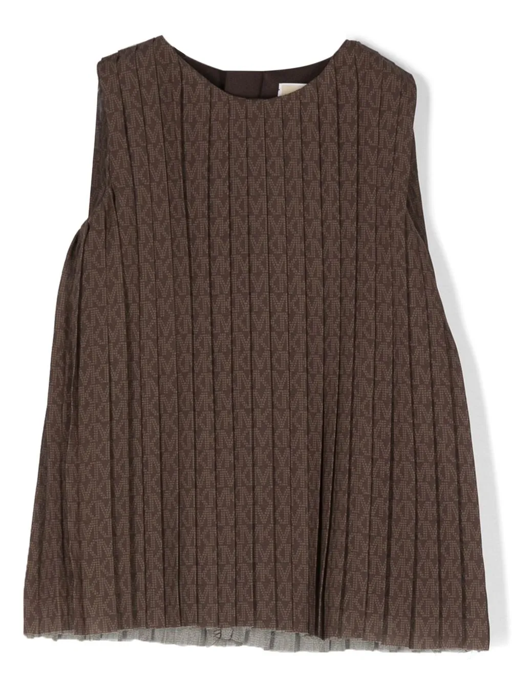 

Michael Kors Kids vestido sin mangas con detalle de pliegues - Marrón