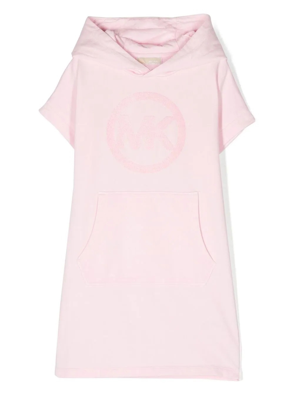 

Michael Kors Kids logo-appliqué hooded dress - Pink