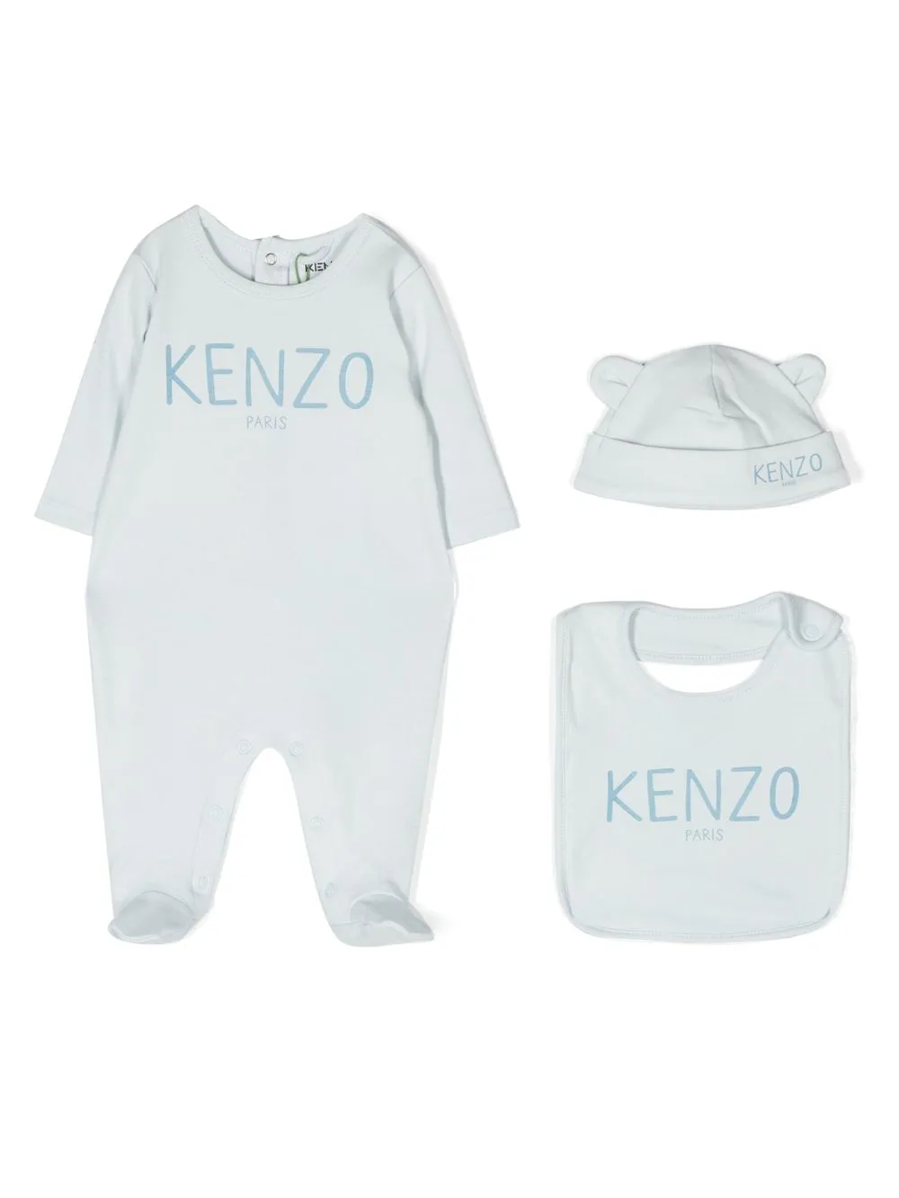 

Kenzo Kids set de mameluco con logo estampado - Azul