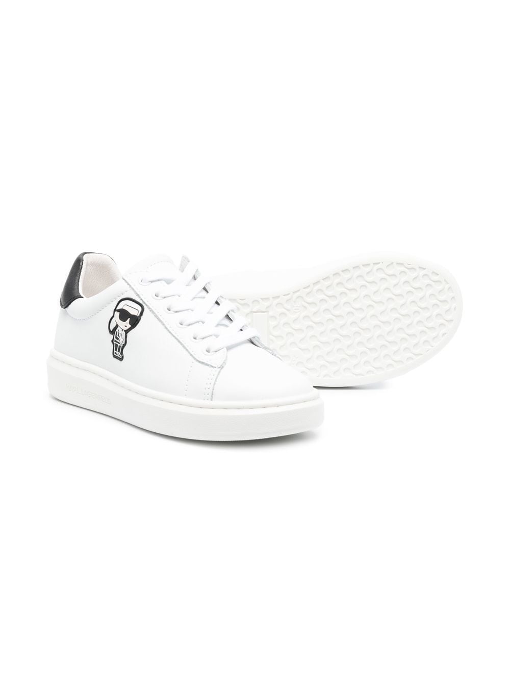 Karl Lagerfeld Kids Sneakers met Karl patch - Wit