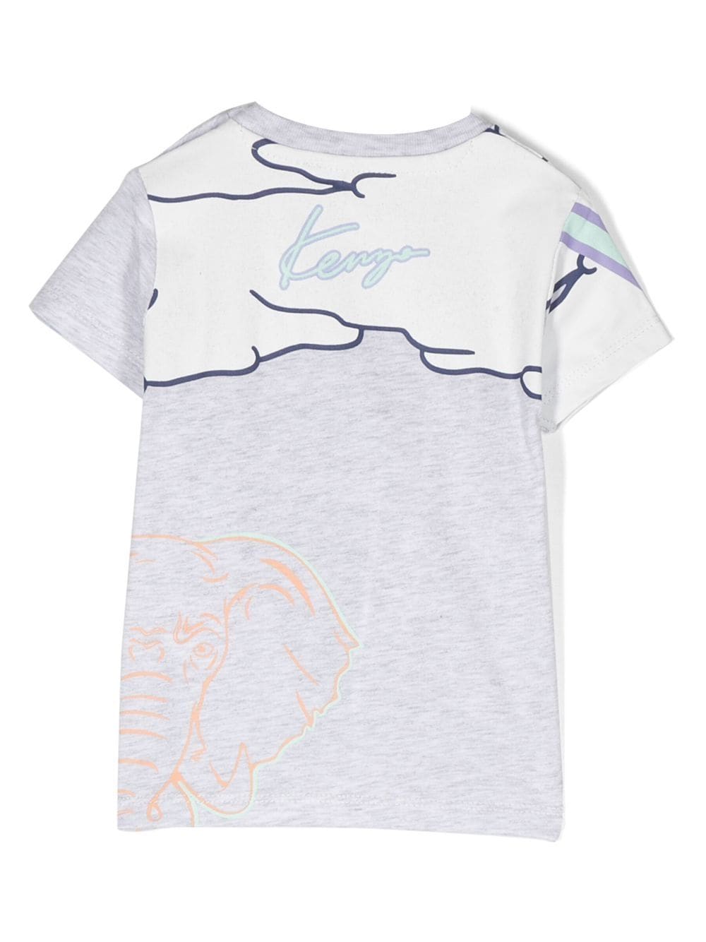 Kenzo Kids T-shirt met print - Grijs