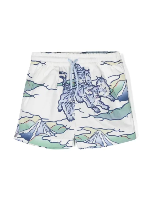 Kenzo Kids animal-print drawstring shorts