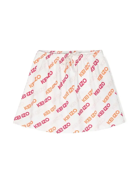 Kenzo Kids logo-print drawstring skirt 