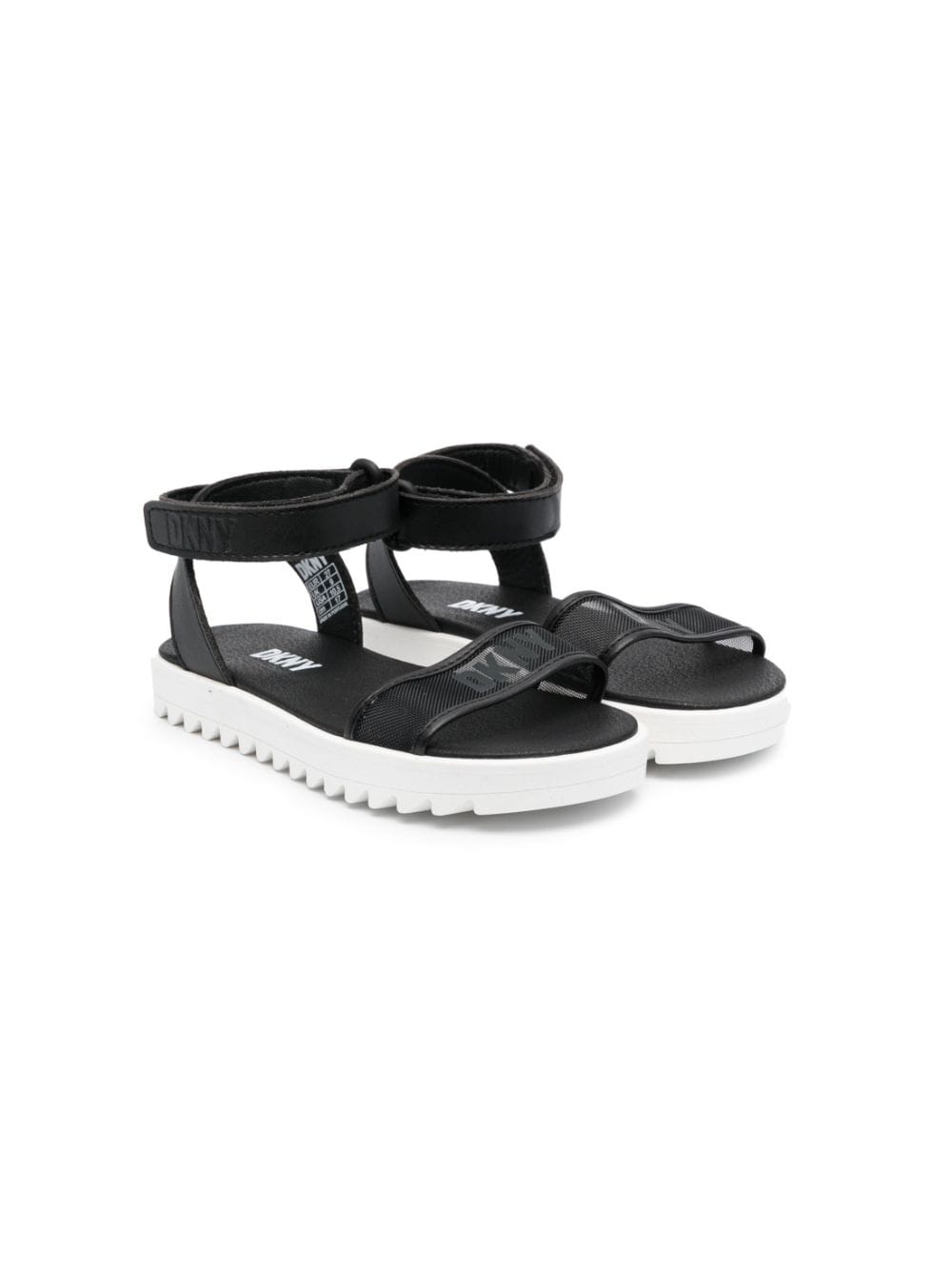 Dkny Kids' Single-strap Sandals In Black