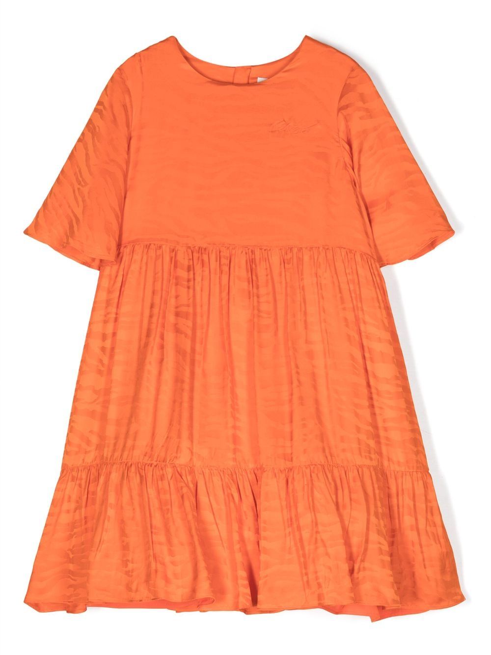 

Kenzo Kids tiger-print tiered dress - Orange