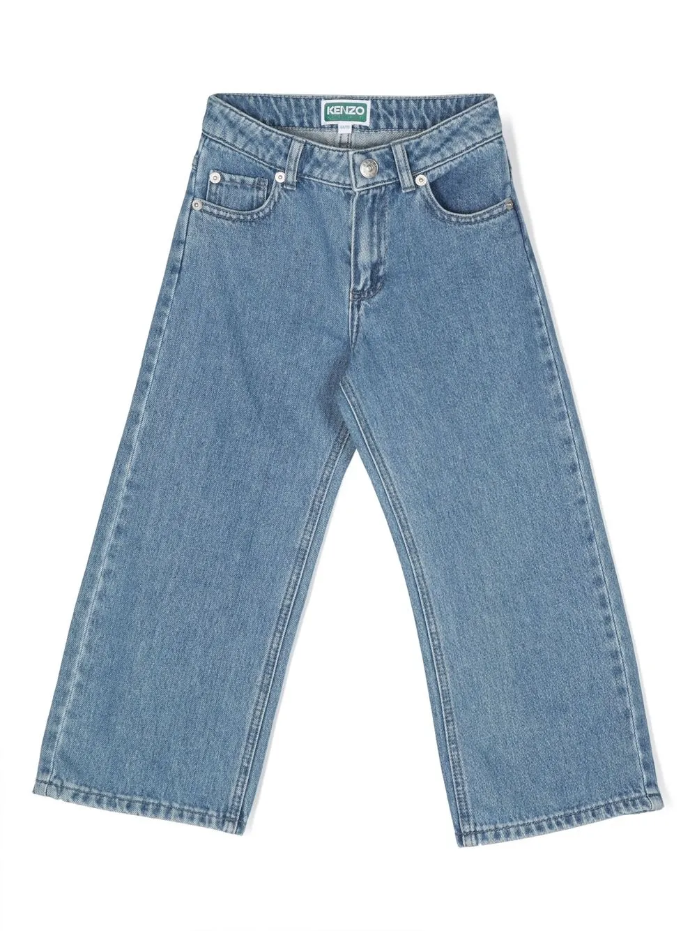 

Kenzo Kids jeans rectos con logo bordado - Azul