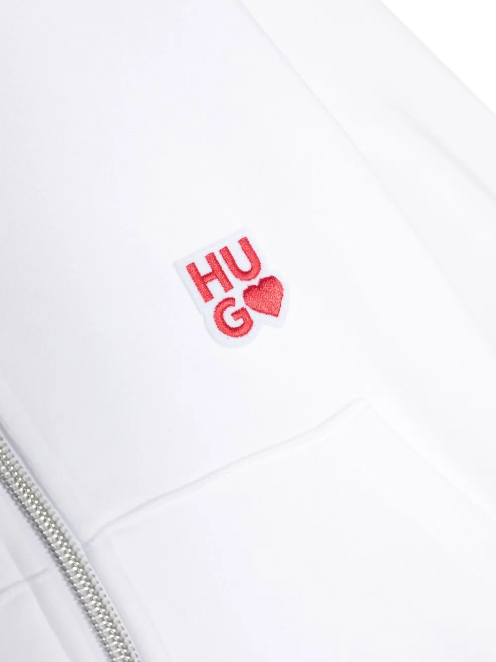 Hugo Boss Kapuzenjacke Mit Logo-print In White