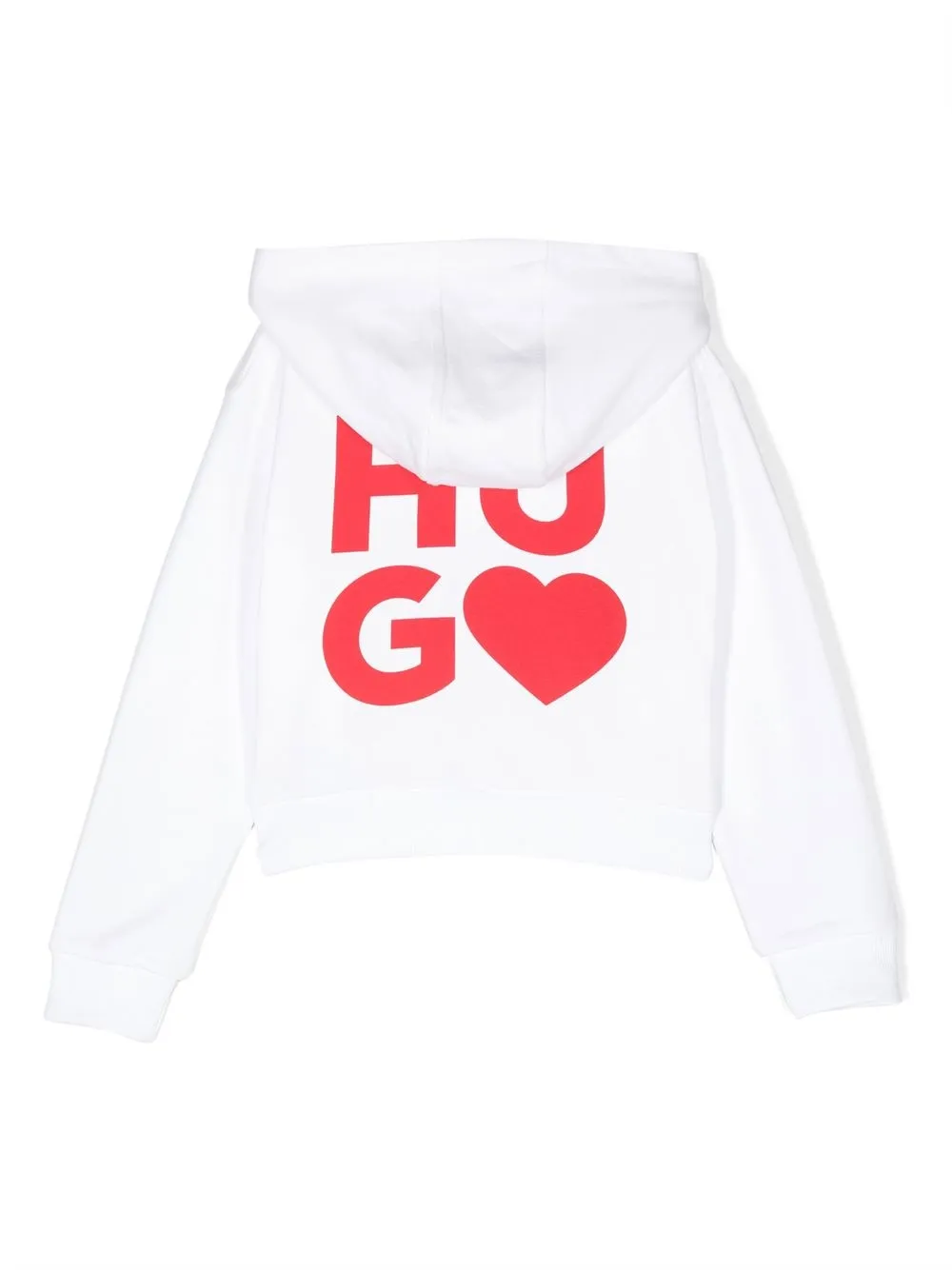 HUGO KIDS Hoodie met logoprint - Wit