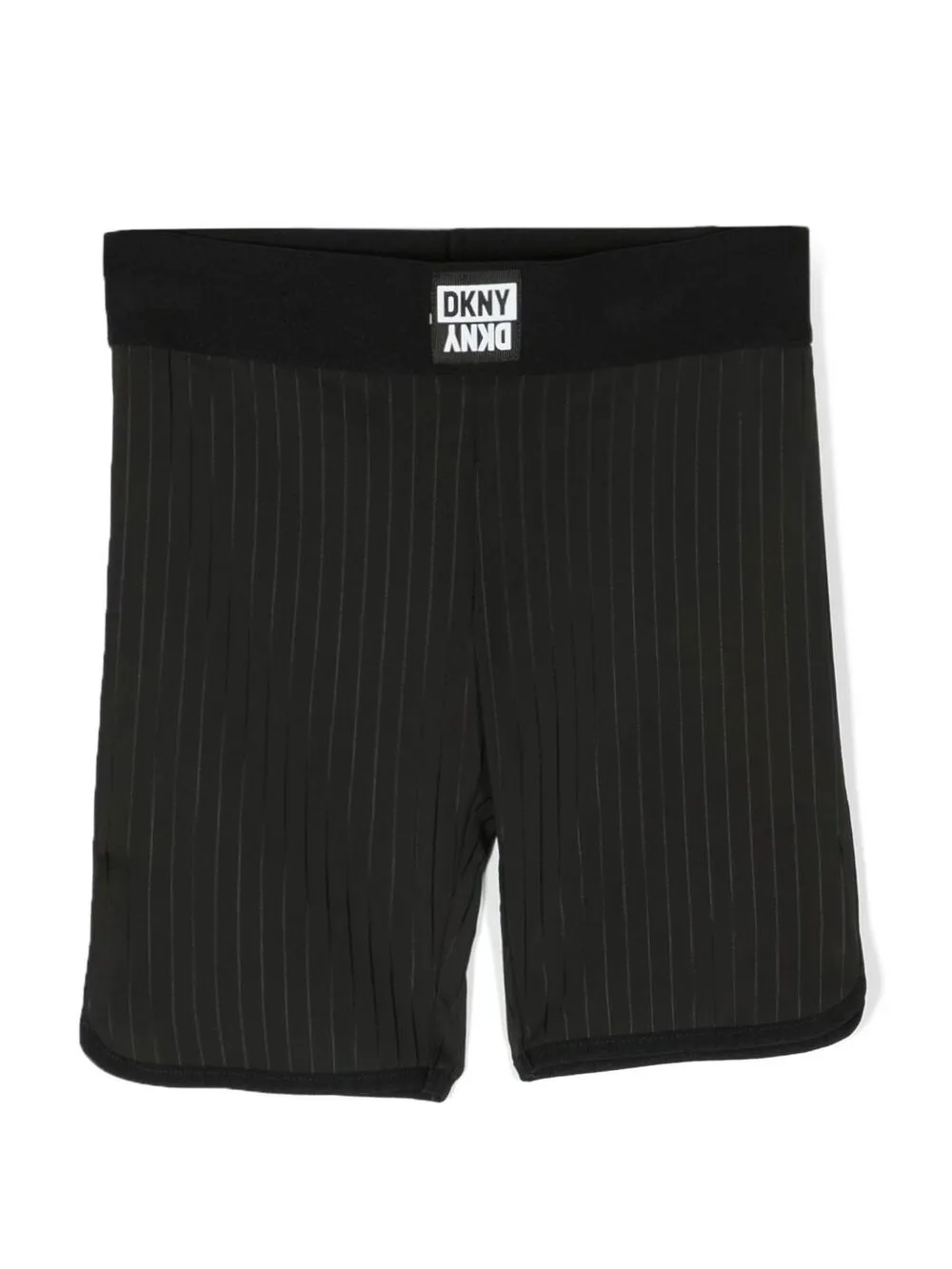 Dkny Kids' Pinstripe Cycling Shorts In Nero