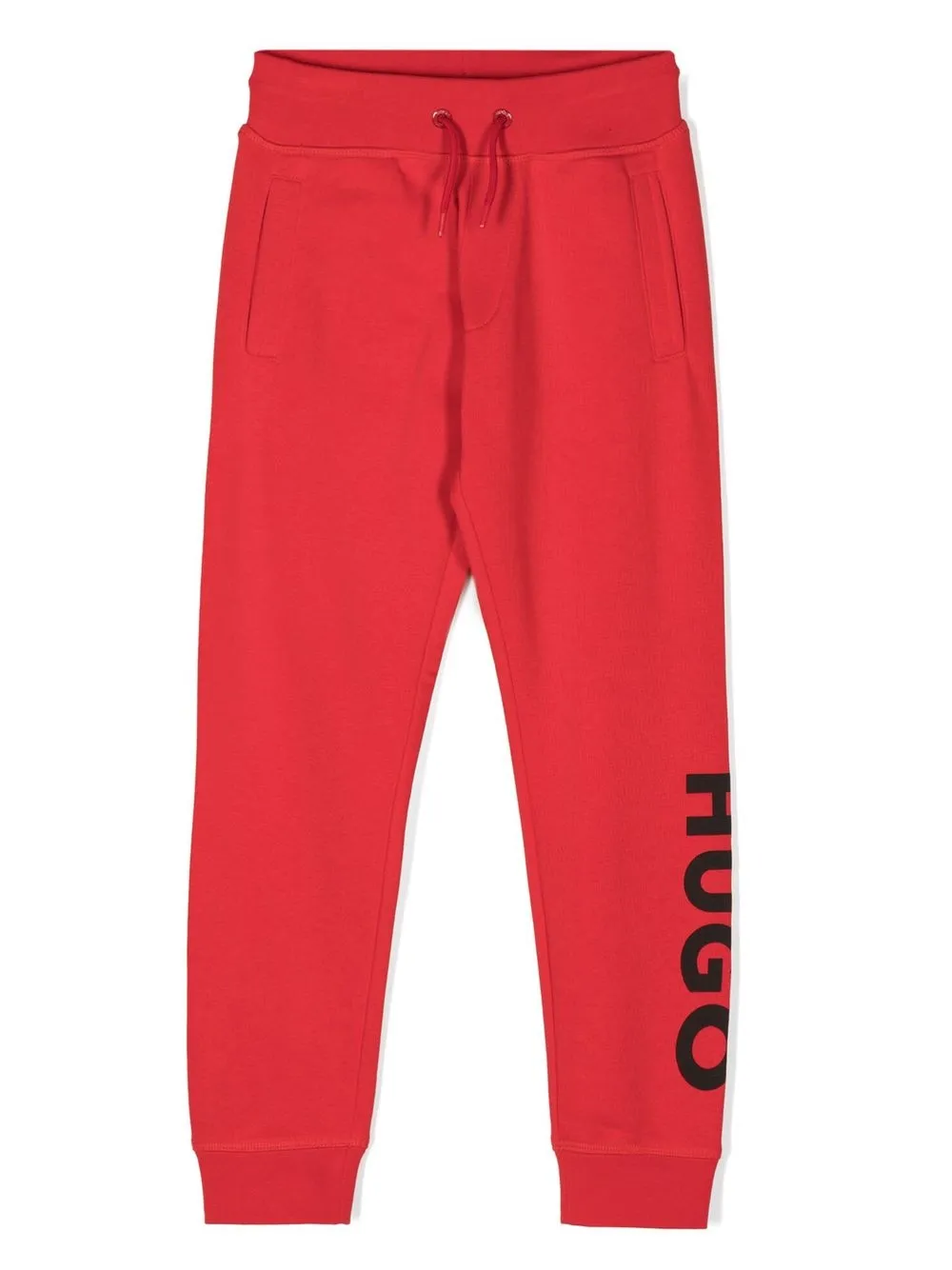 

HUGO KIDS logo-print drawstring track pants - Red