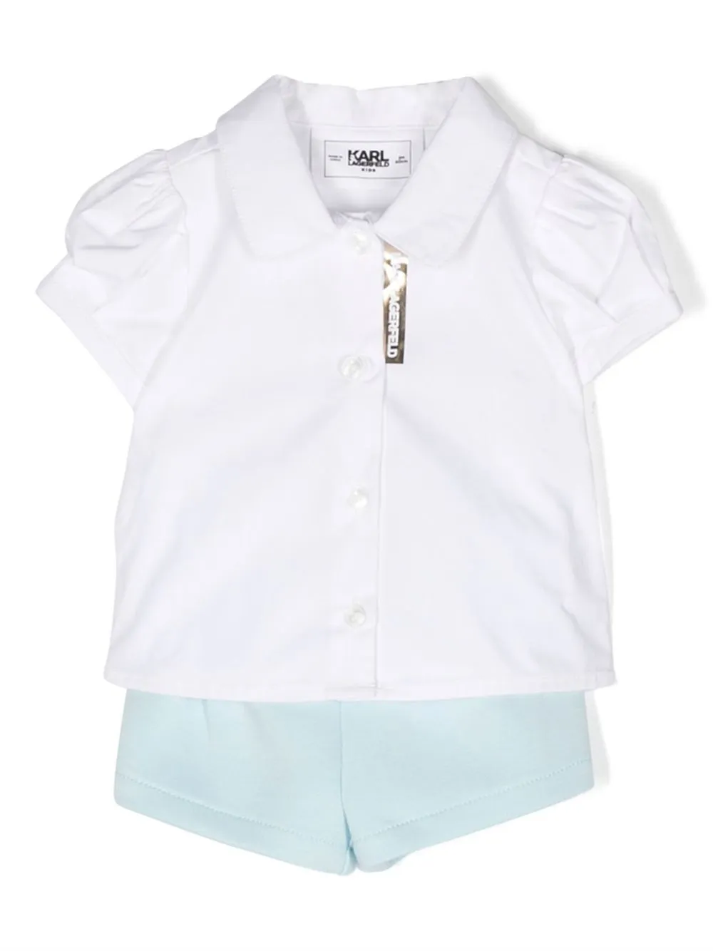 

Karl Lagerfeld Kids logo-patch two-piece set - Blue