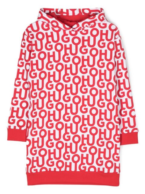 HUGO KIDS - logo-print hooded dress