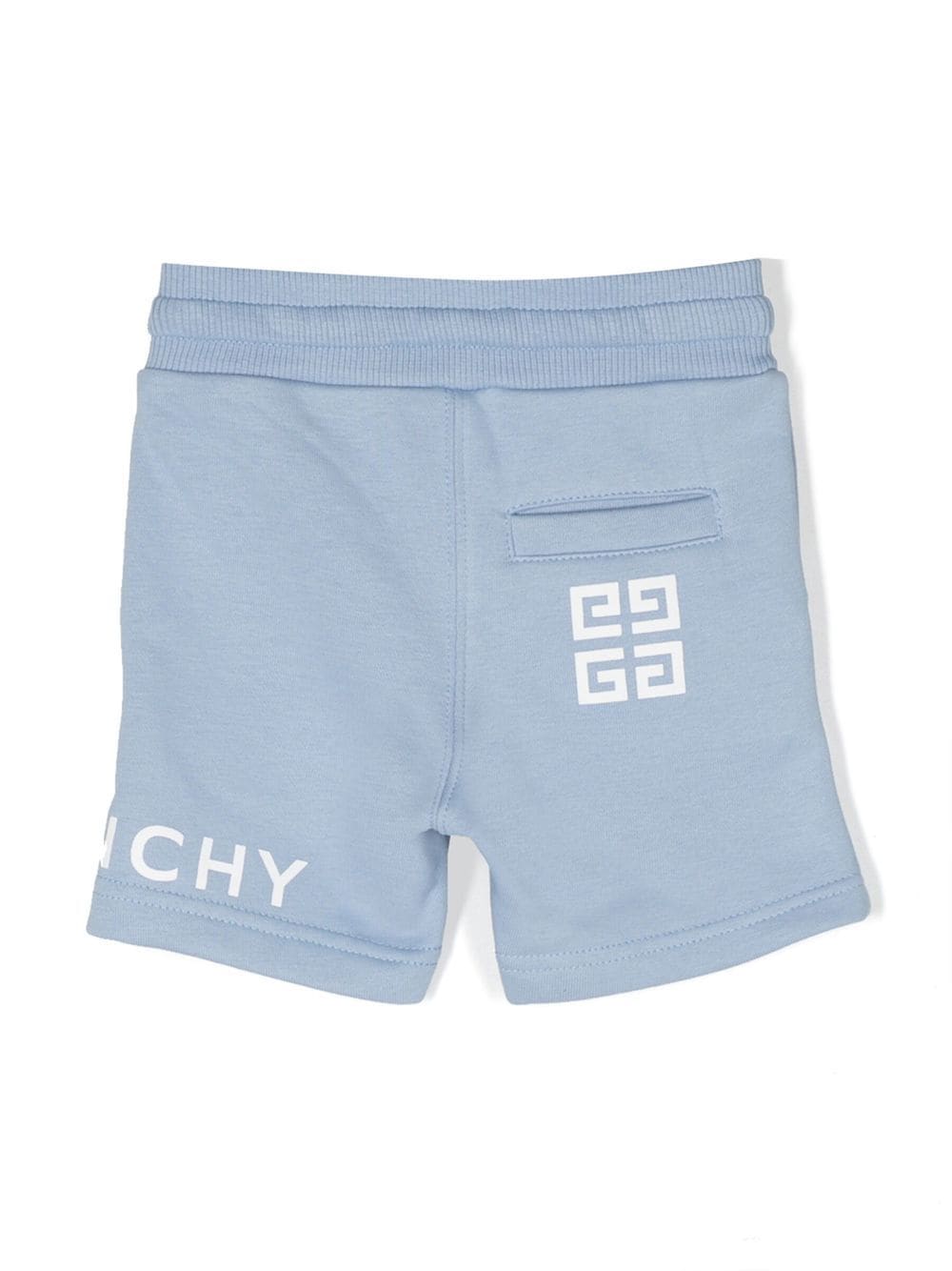 Shop Givenchy Logo-print Drawstring Shorts In Blue