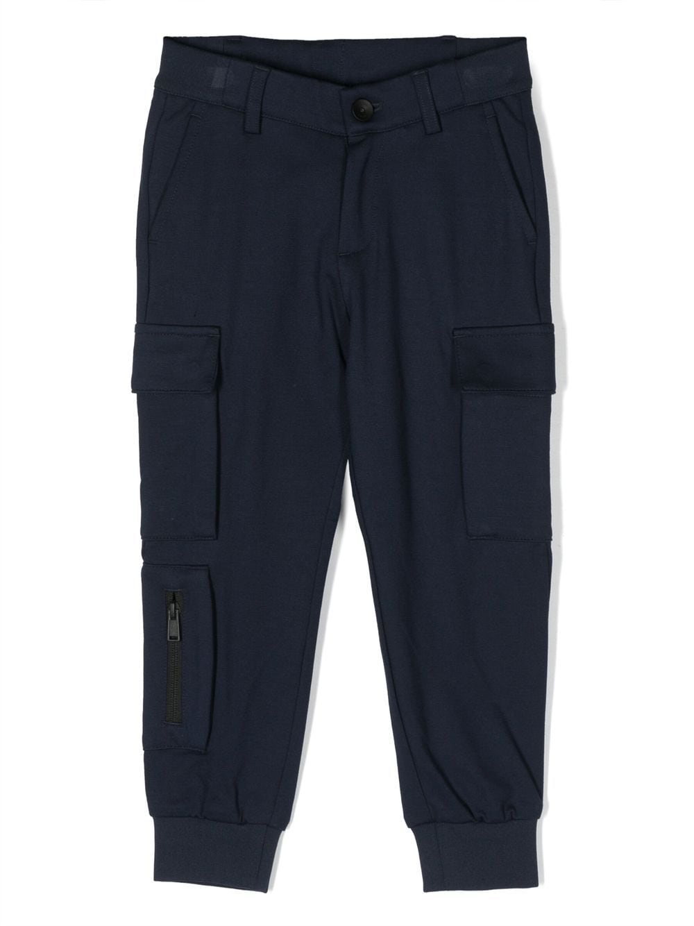 Bosswear Kids' Side Cargo-pocket Detail Trousers In Blue