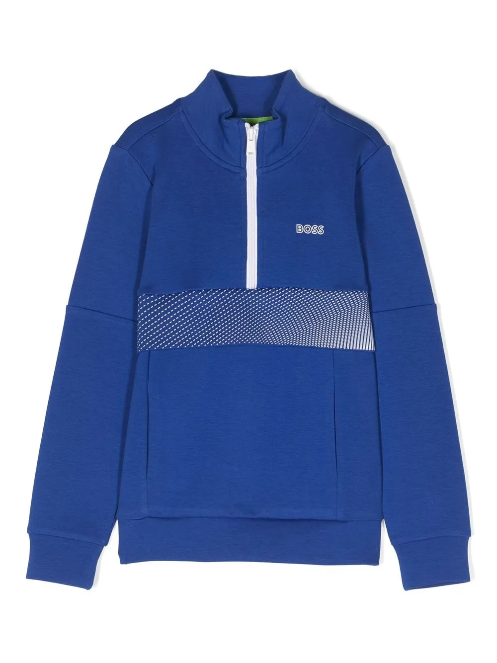 

BOSS Kidswear zip-up logo-print sweatshirt - Blue