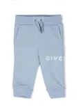 Givenchy Kids logo-print drawstring track pants - Blue