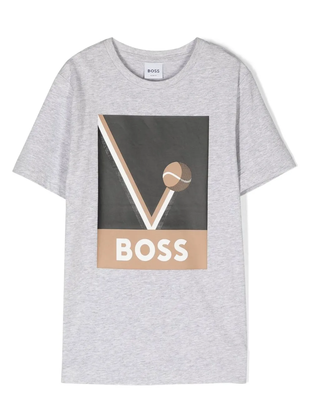 

BOSS Kidswear logo-print cotton T-shirt - Grey