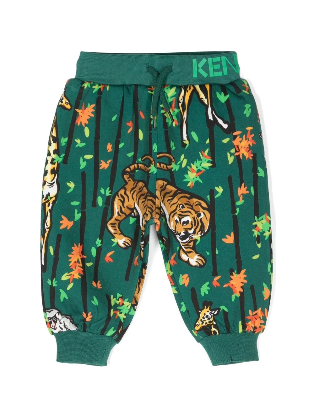 

Kenzo Kids animal-print track pants - Green