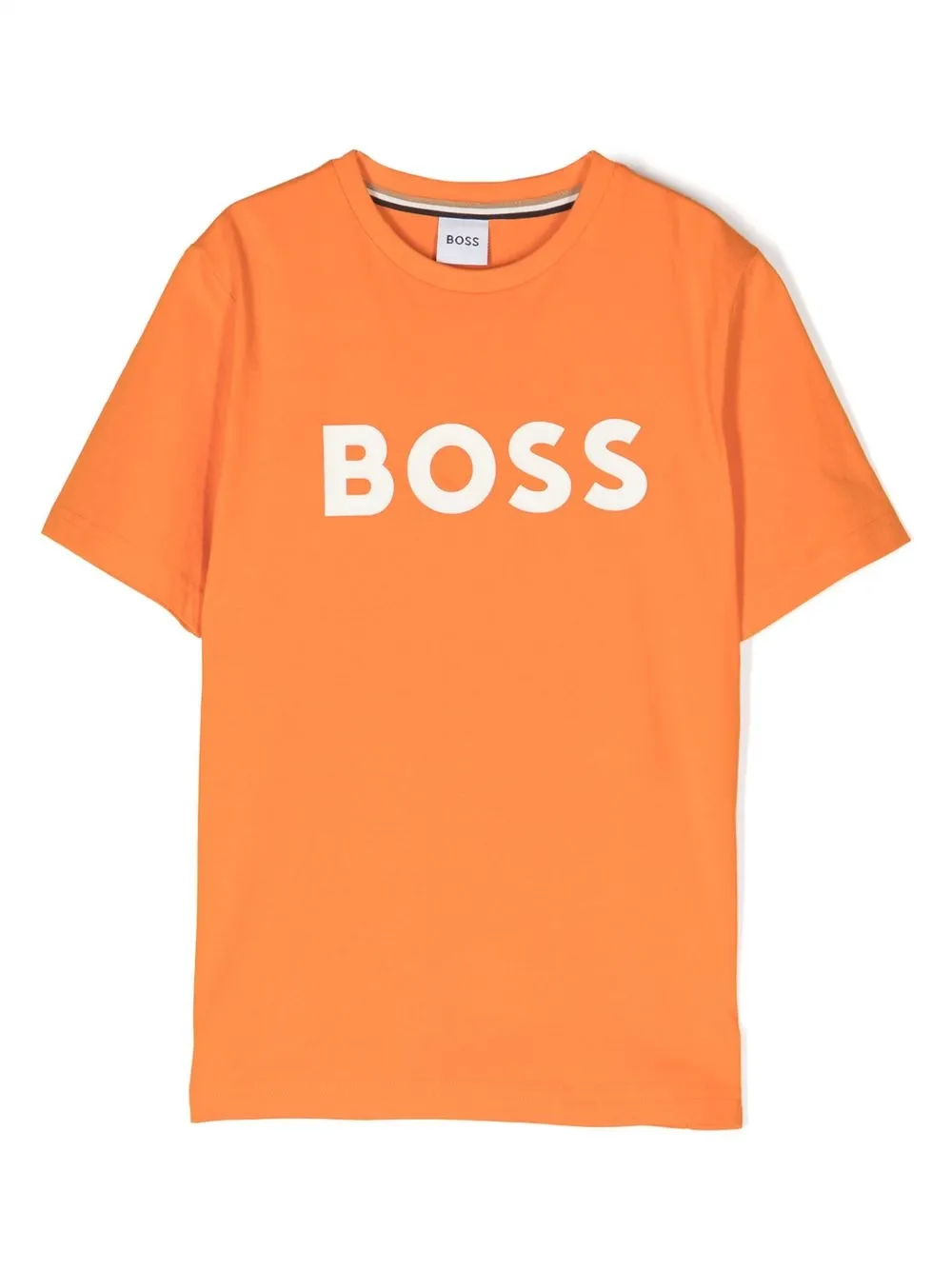 

BOSS Kidswear logo-embossed T-shirt - Orange