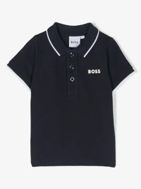 BOSS Kidswear logo-print piqué polo shirt