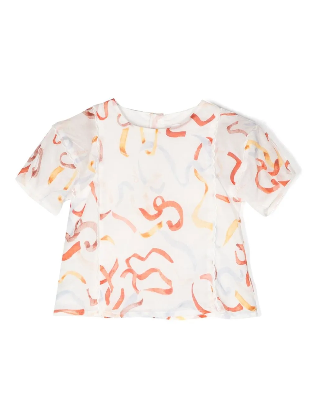 

Chloé Kids abstract-print blouse - White