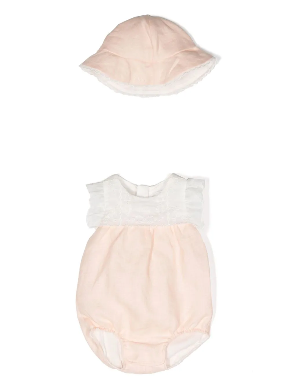 

Chloé Kids set de vestido con logo bordado - Neutro