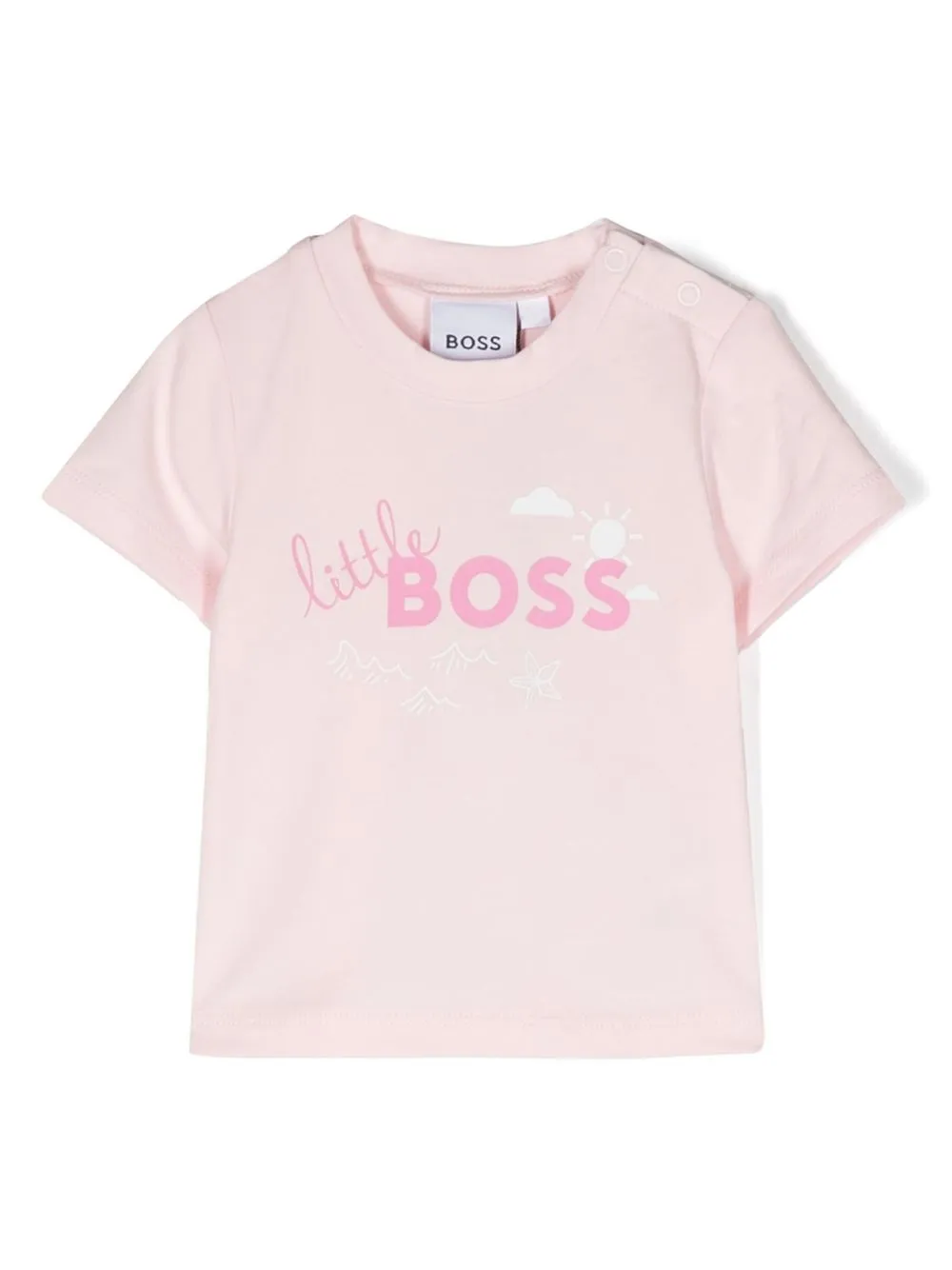 

BOSS Kidswear logo-print short-sleeve T-shirt - Pink