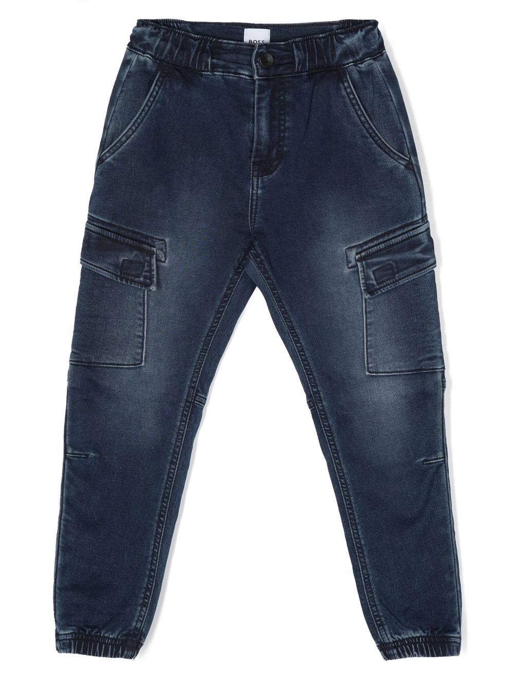 Bosswear Tapered-leg Cargo Trousers In Blue