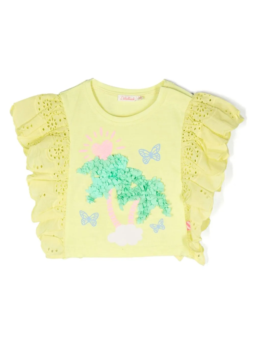 Billieblush Babies' Appliqué Detail Sleeveless T-shirt In 黄色