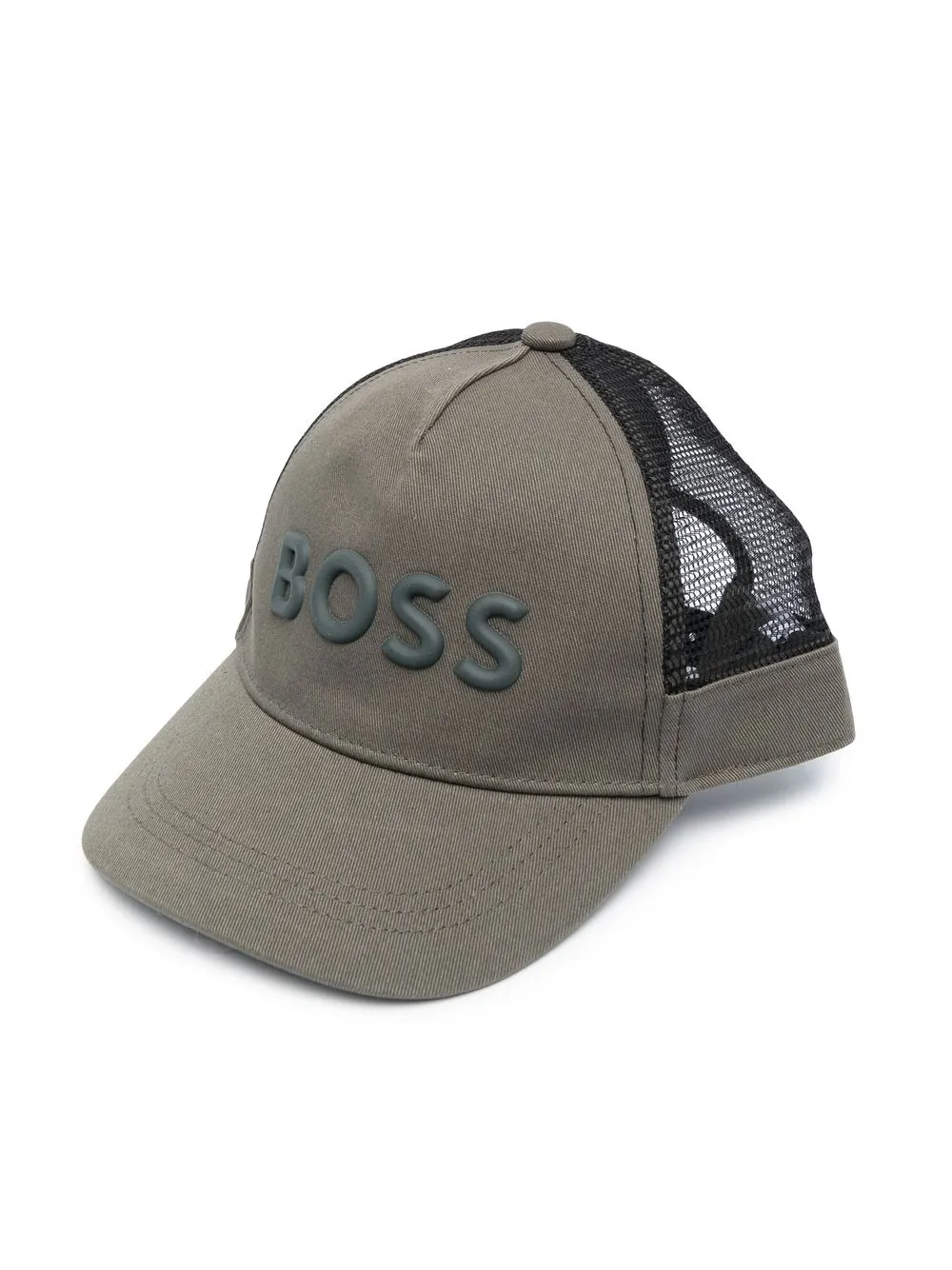 Bosswear Kids' Logo-embroidred Mesh Cap In Green