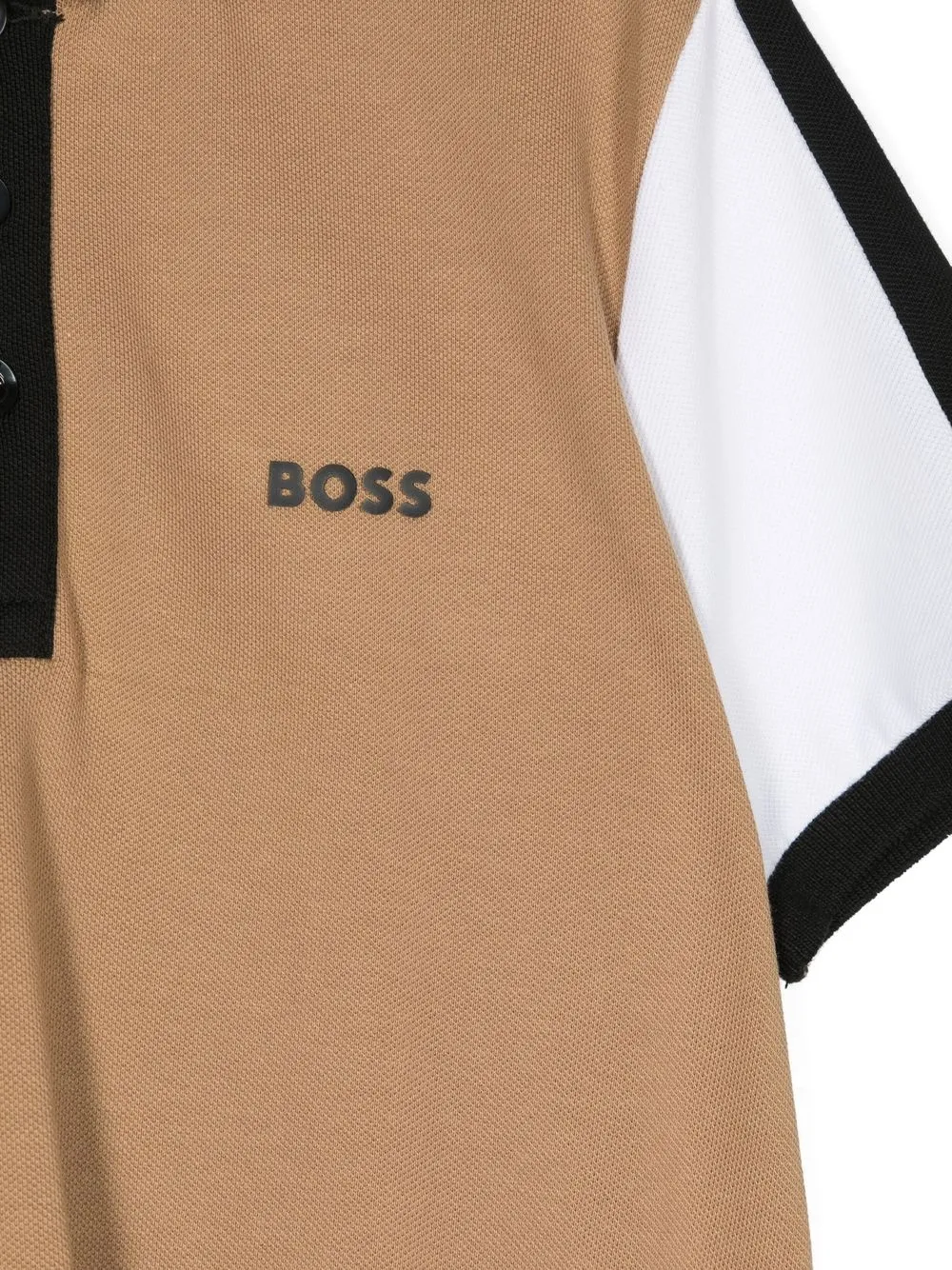  Boss Kidswear Logo-embossed Polo Shirt - Brown 
