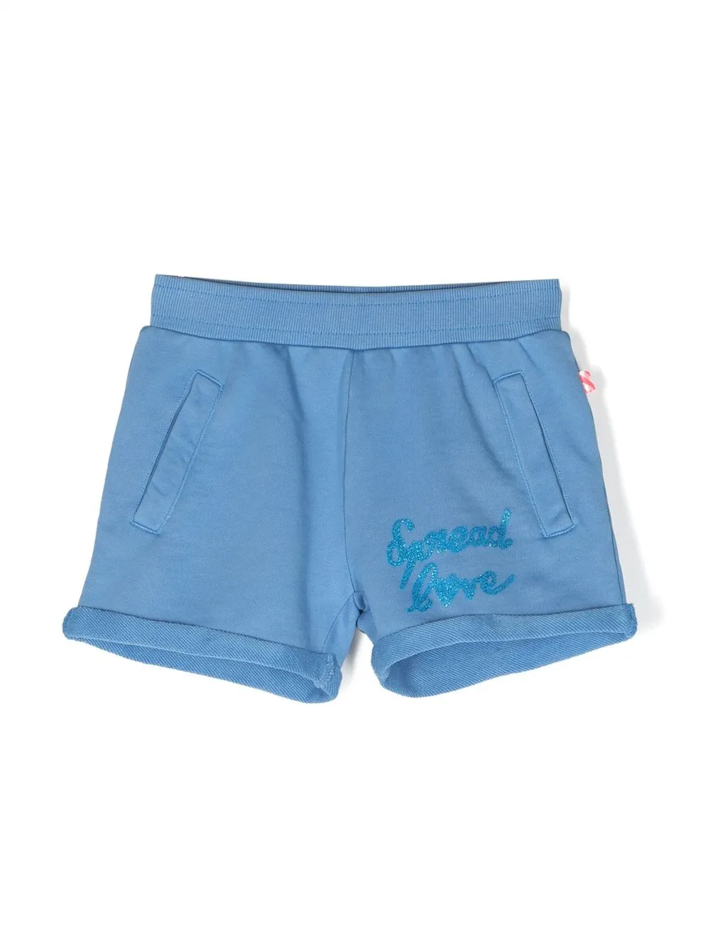 Billieblush Kids' Cotton Track Shorts In Blue