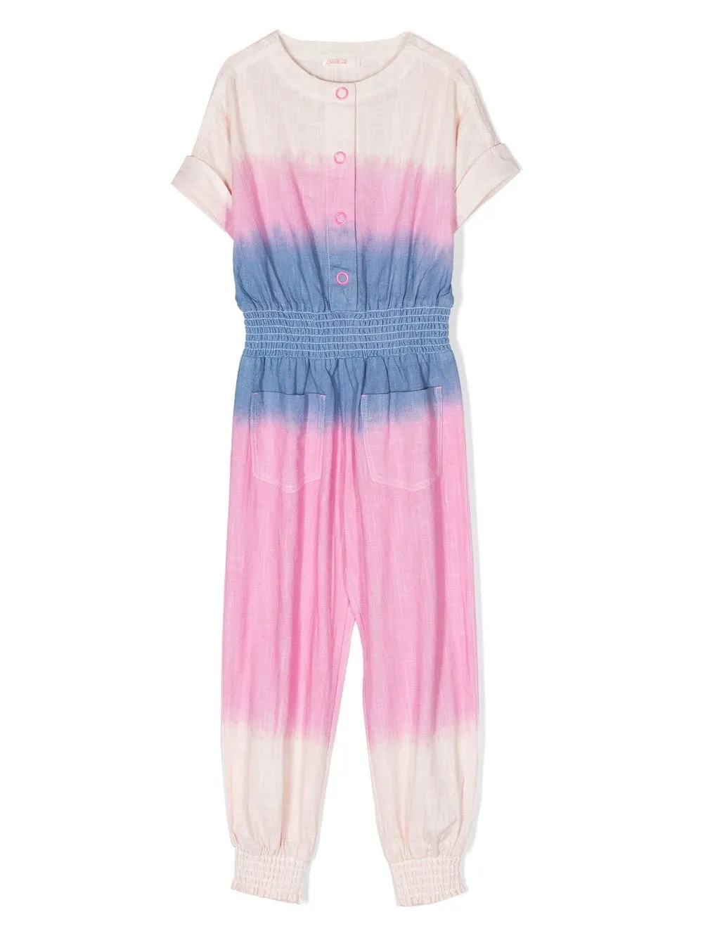 

Billieblush tie-dye short-sleeve jumpsuit - Pink