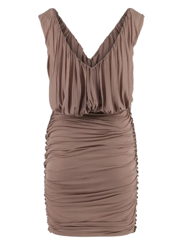 VIP【送料関税込】SAINT LAURENT V-NECKED MINI DRESS 23741781_54572854_1000.jpg
