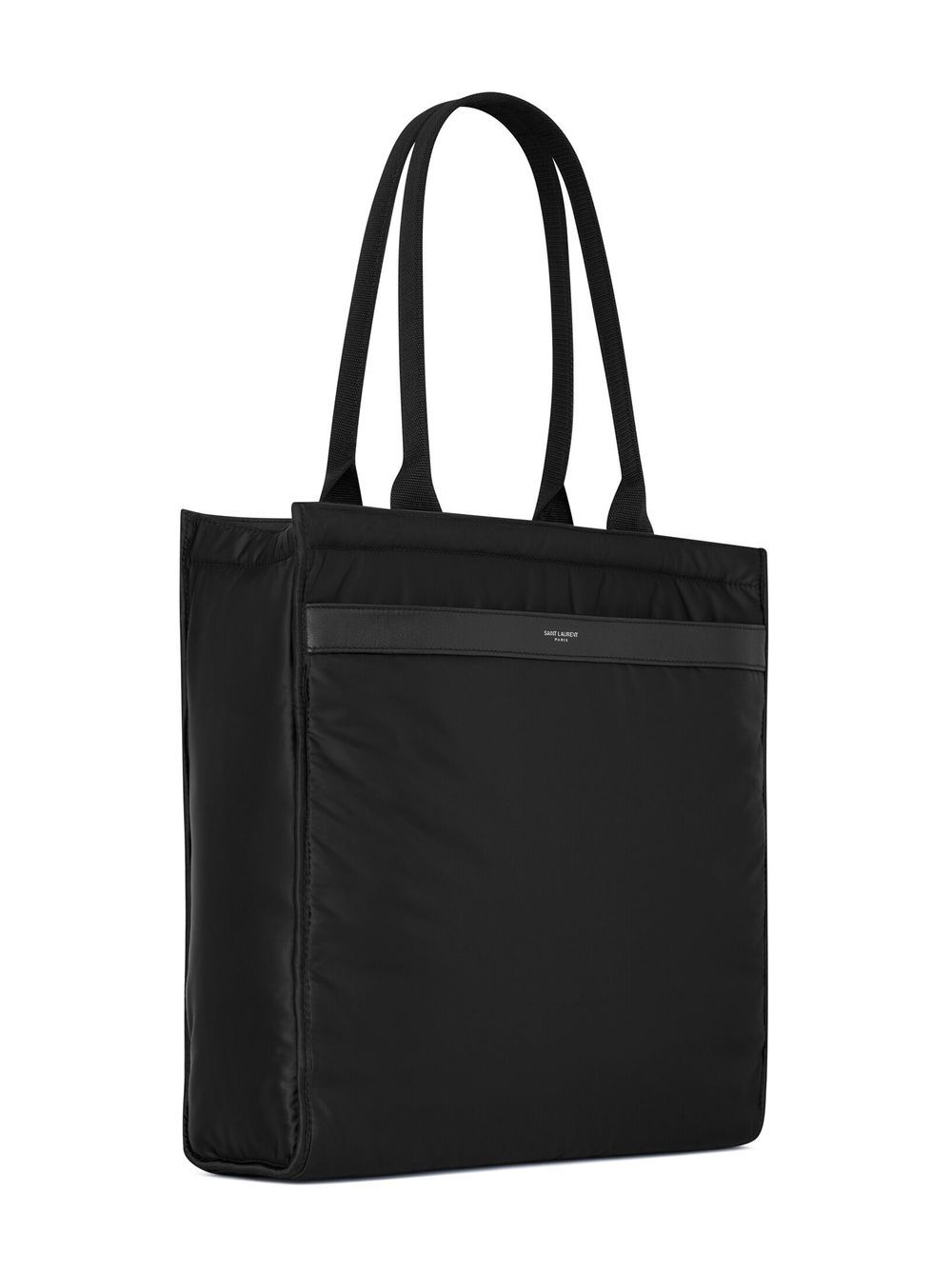 Shop Saint Laurent Logo-patch Tote Bag In Black