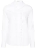 Saint Laurent ruffle-trim shirt - White