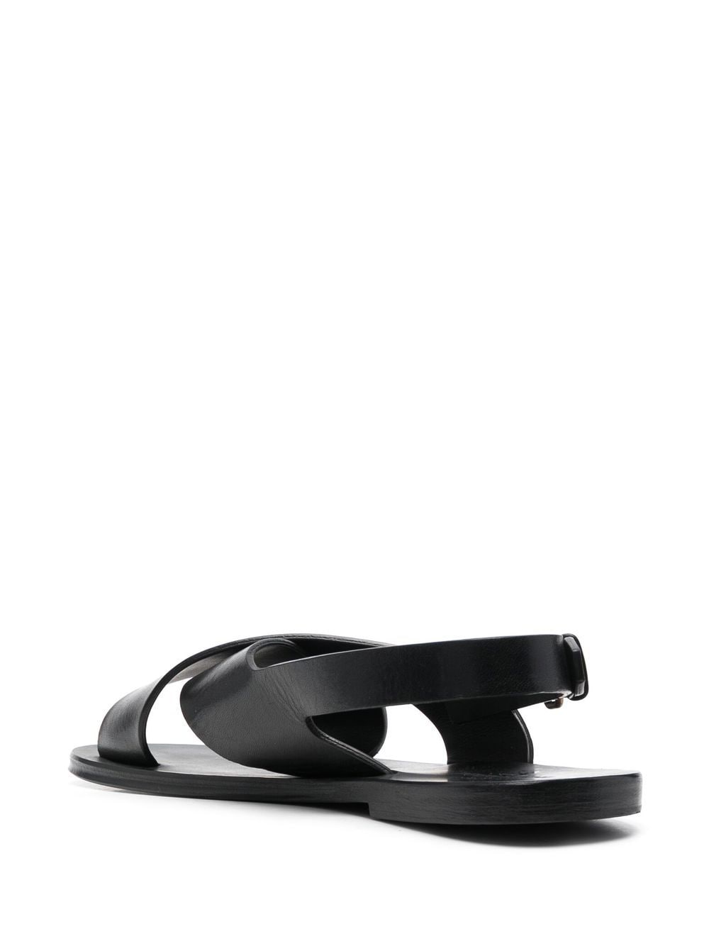 Shop Saint Laurent Mojave Crisscross Sandals In Black