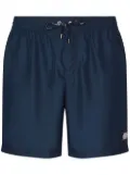 Dolce & Gabbana logo-tag long-leg swim shorts - Blue