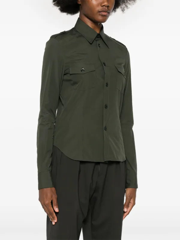 Saint Laurent Button-Up Shirt - Green