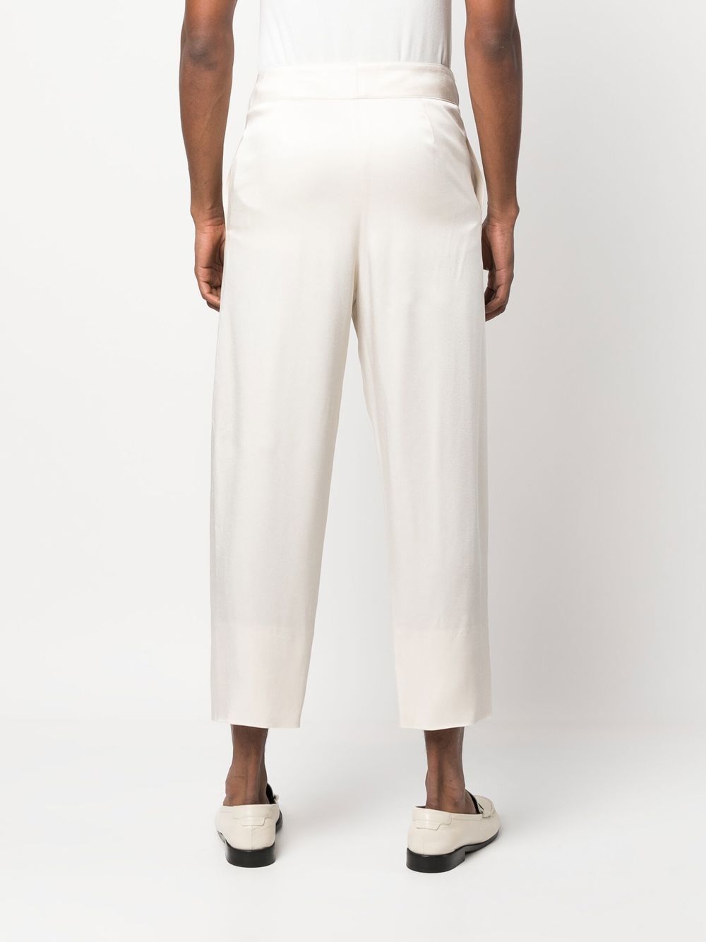 Shop Saint Laurent Buttoned Slim Trousers In Neutrals