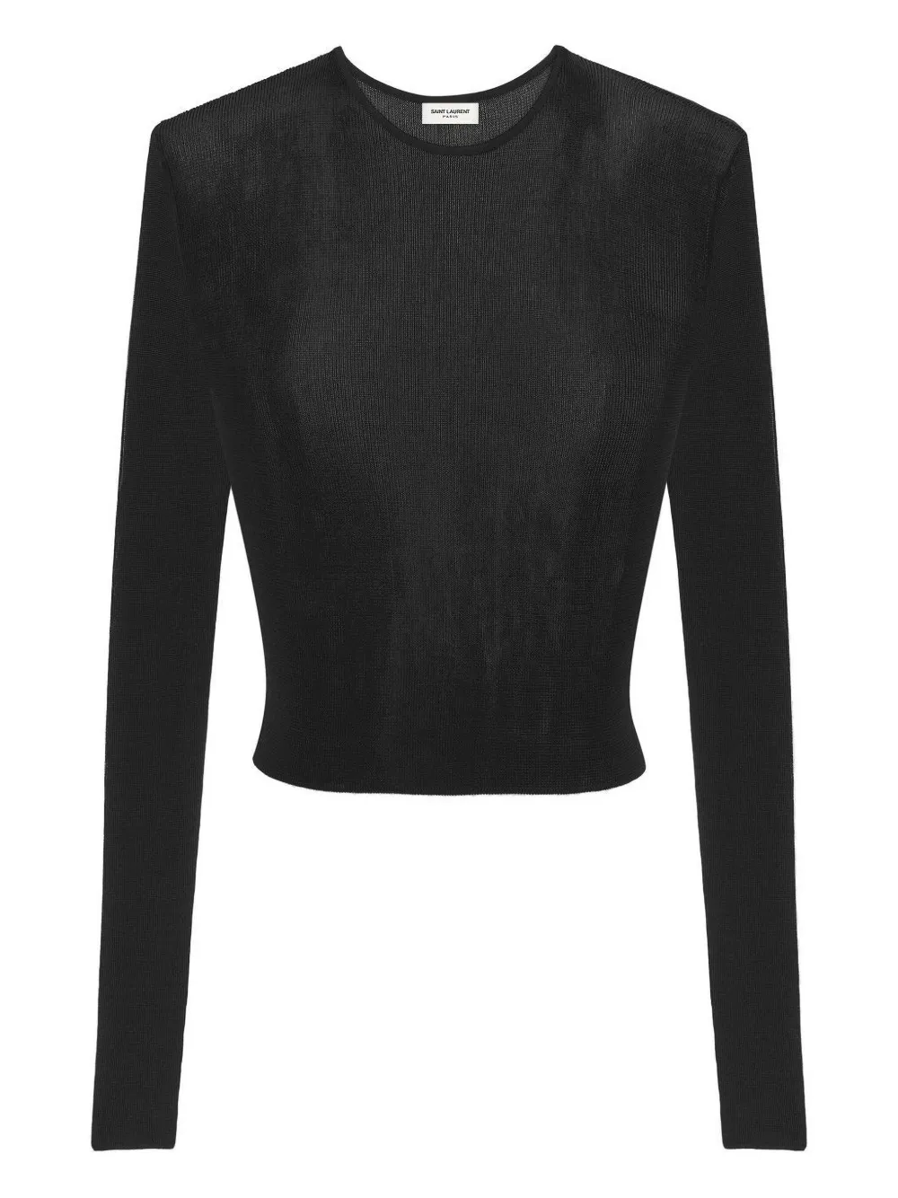 Saint Laurent round-neck fine-knit top | Black | Image 1
