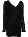 Saint Laurent draped mini dress - Black
