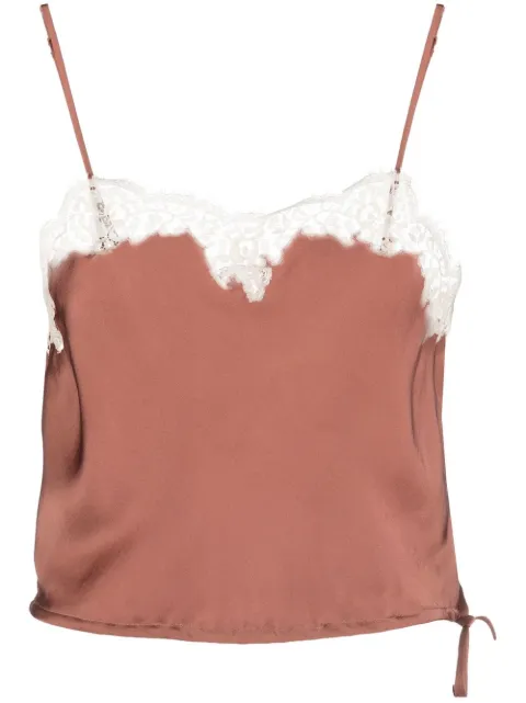 Saint Laurent camisón Lucy con ribete de encaje