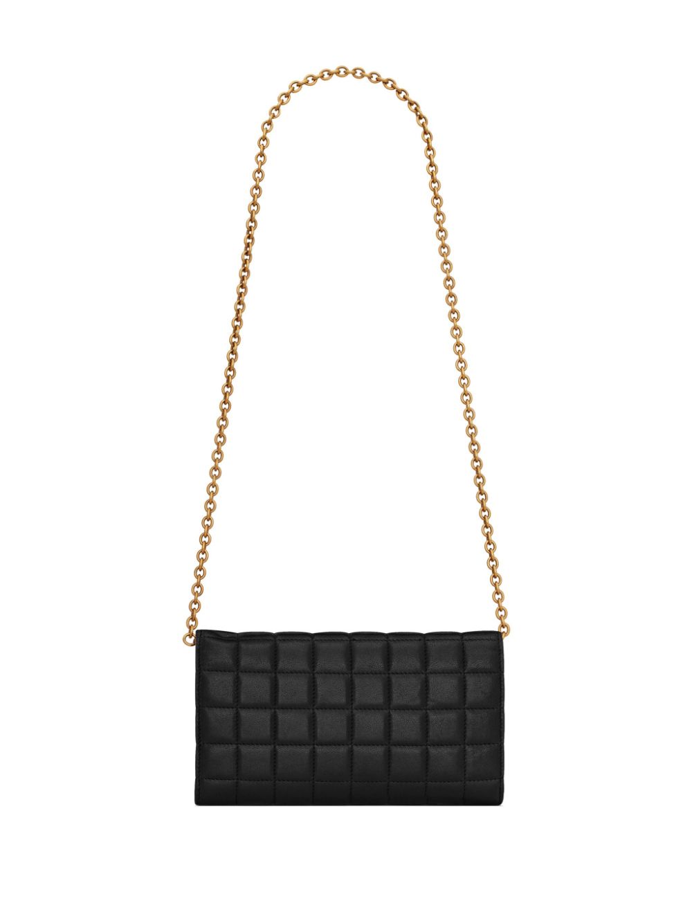 Shop Saint Laurent Mini Le Maillon Clutch Bag In Black