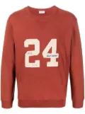Saint Laurent logo embroidery cotton sweatshirt - Orange