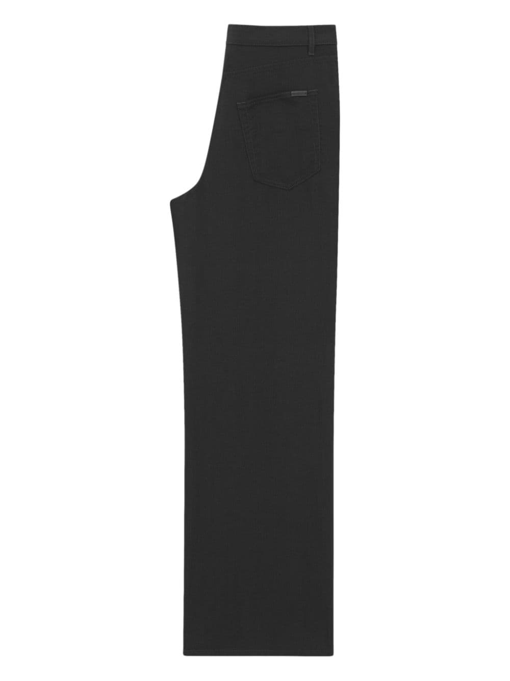 Shop Saint Laurent Mid-rise Straight-leg Linen Jeans In Black