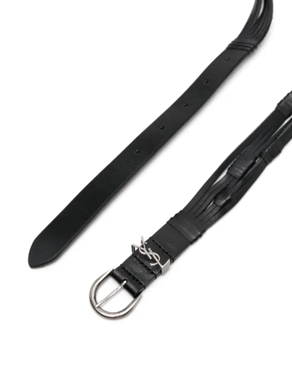 Saint Laurent カサンドルプレート ベルト | ブラック | FARFETCH JP